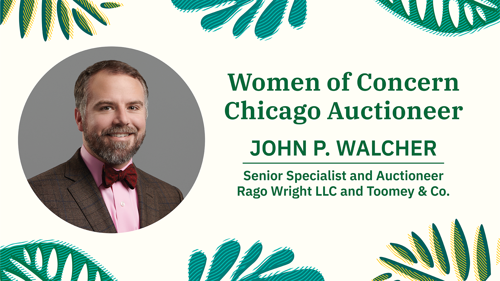 John Walcher, Auctioneer, Women of Concern Chicago
