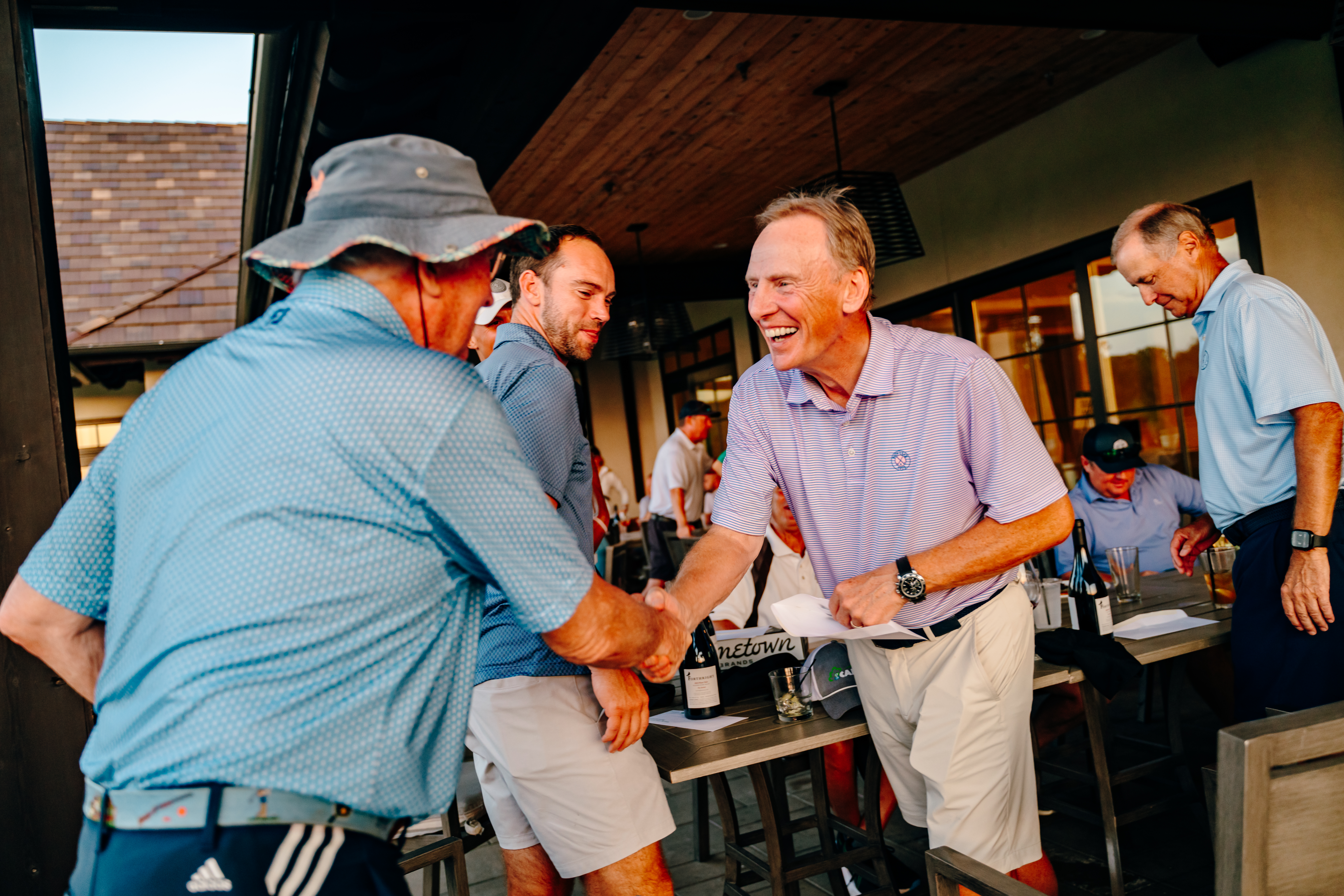 Men talking