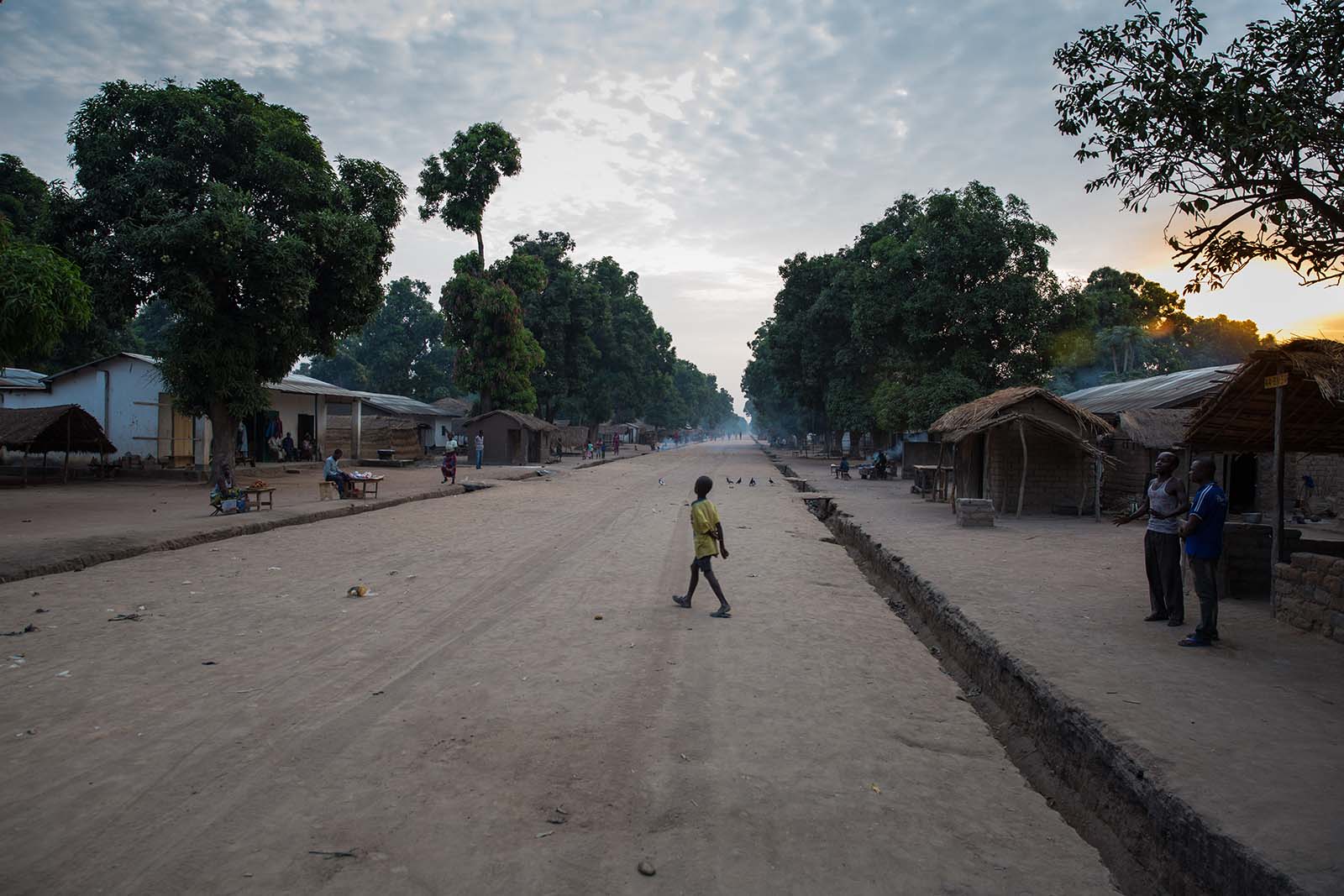 A streetscape in Central African Republic