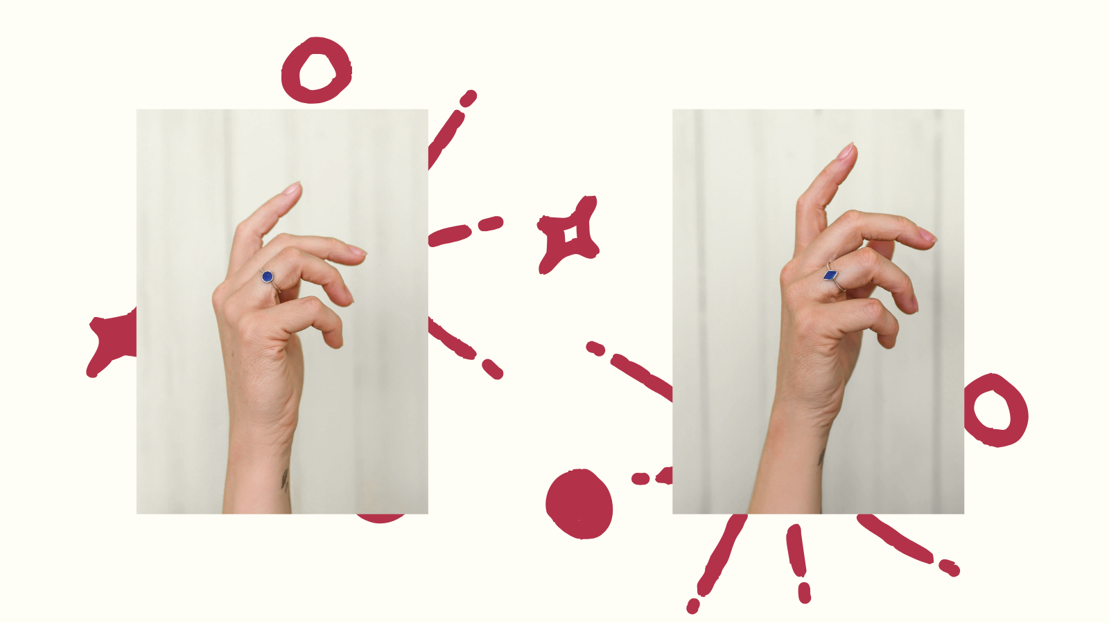 Lapis lazuli rings in circle and diamond shapes ($45 each, made in Afghanistan)