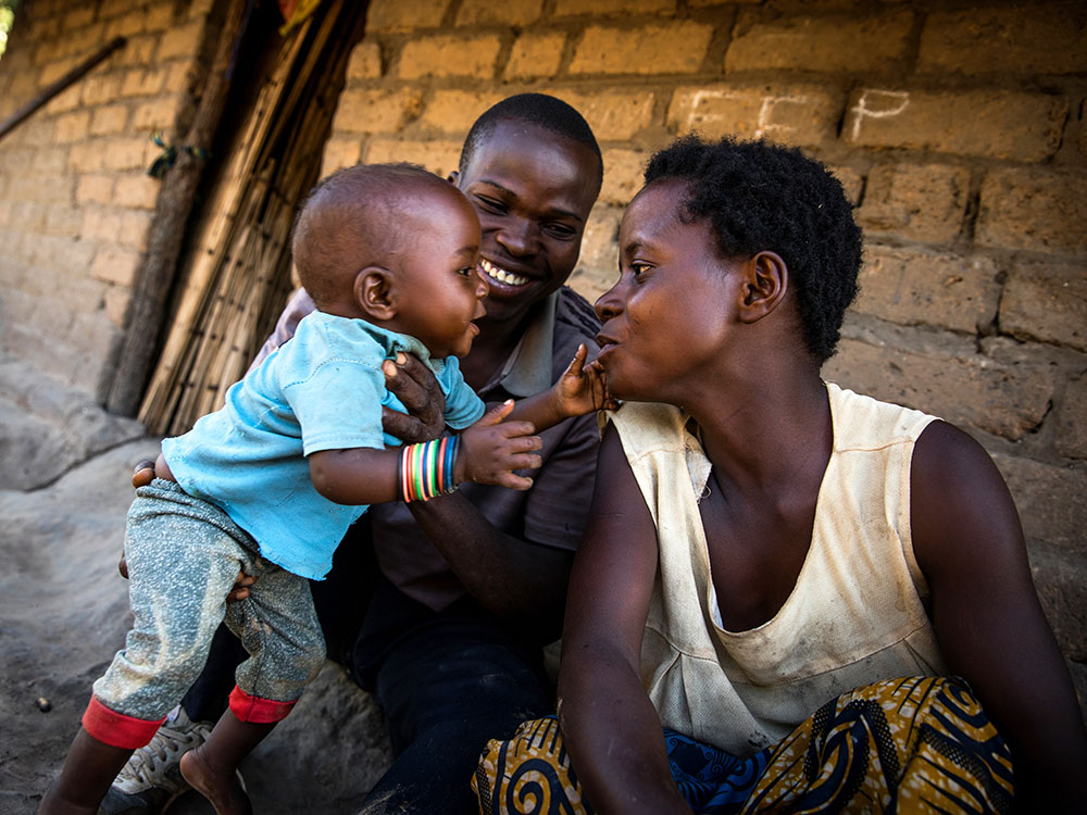 A Congolese family displaced by conflict in the DRC