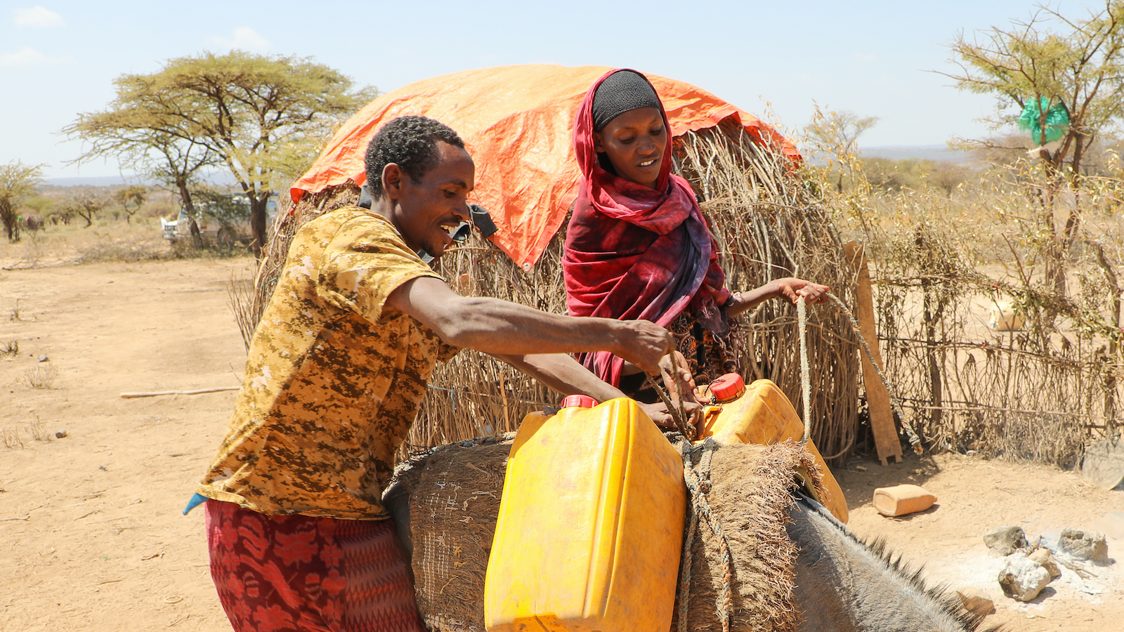 Water collection in Ethiopia