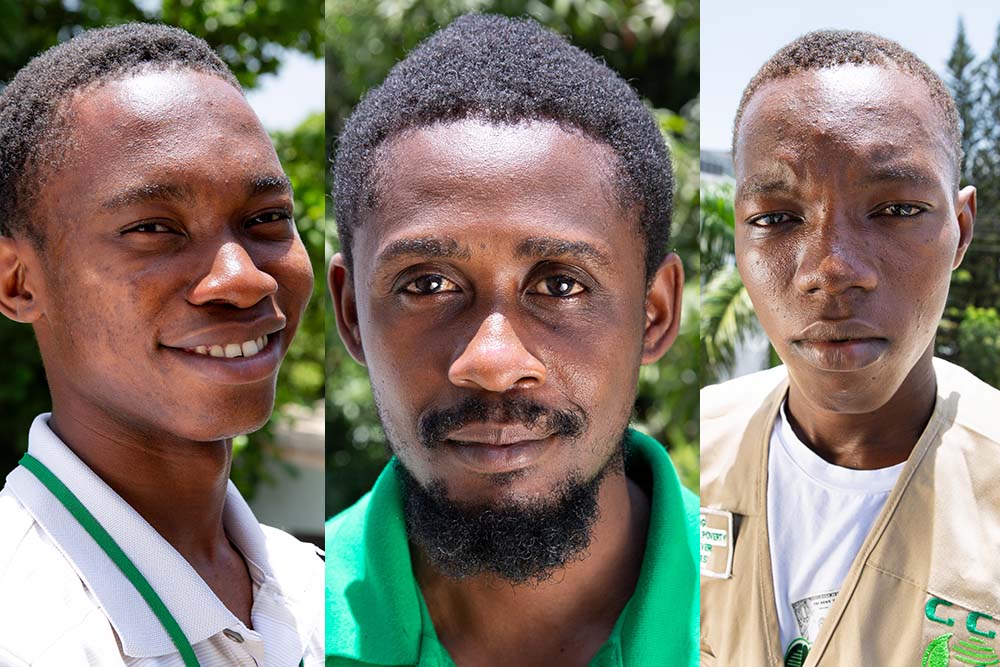 3 young Haitian men