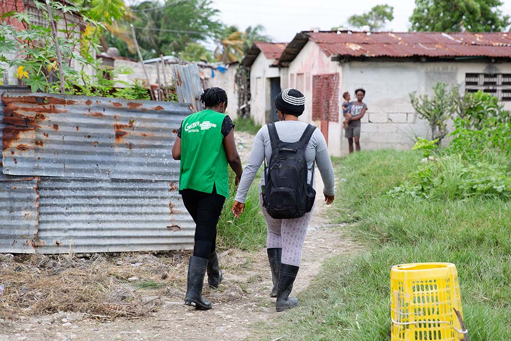 Concern staff at work in Cité Soleil, an impoverished commune within the Haitian capital of Port-au-Prince.
