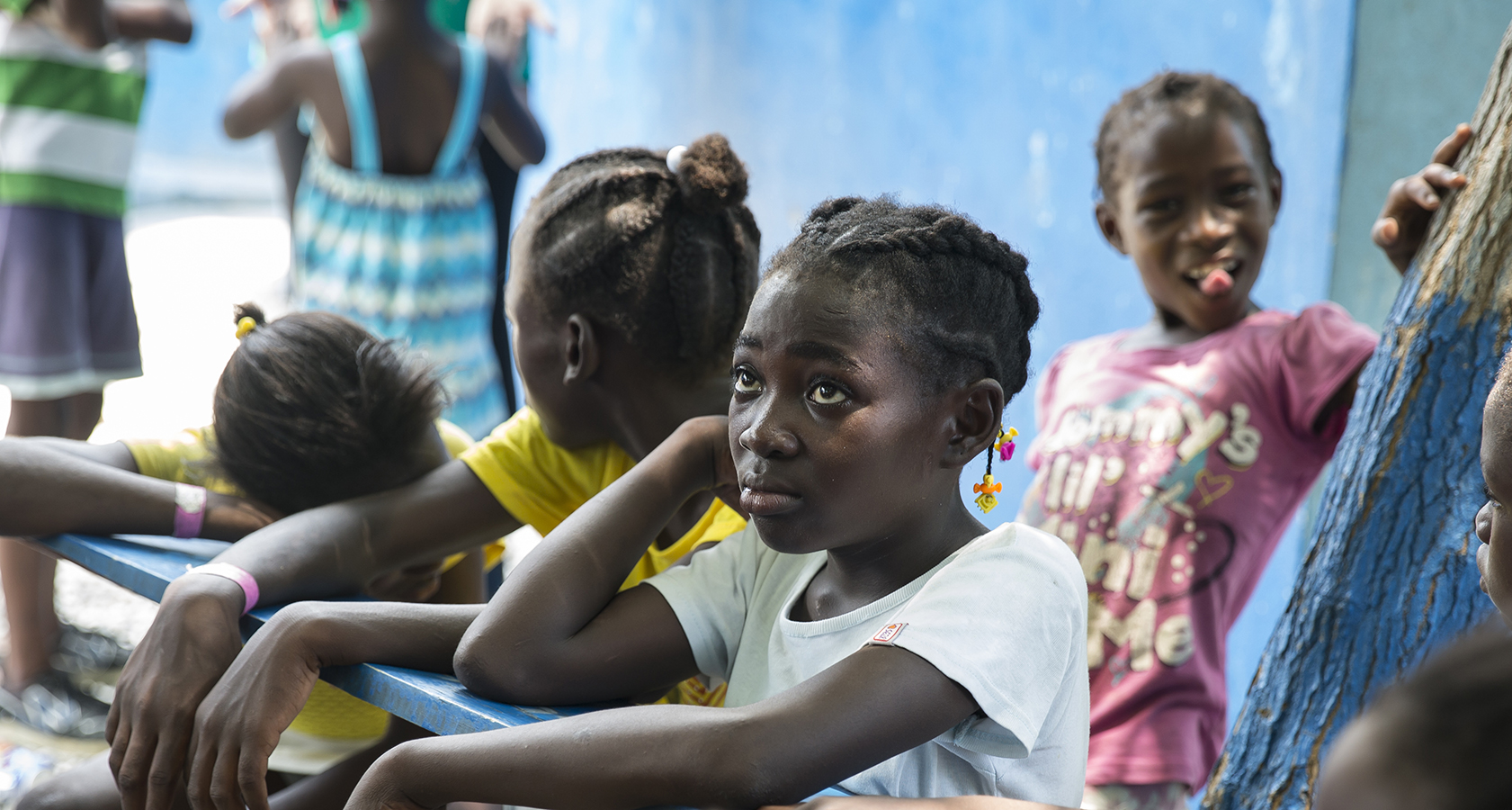 Children at an after-school session run by Concern Haiti