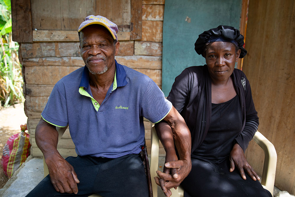 a married couple in rural haiti