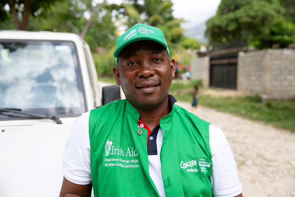 concern staff member Yvener José in haiti