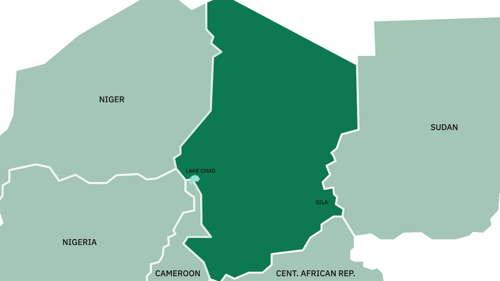 A map of Chad (including Lake Chad), as well as neighboring countries. (Image: Concern Worldwide)