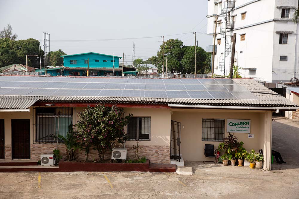 The Concern Worldwide office in Monrovia