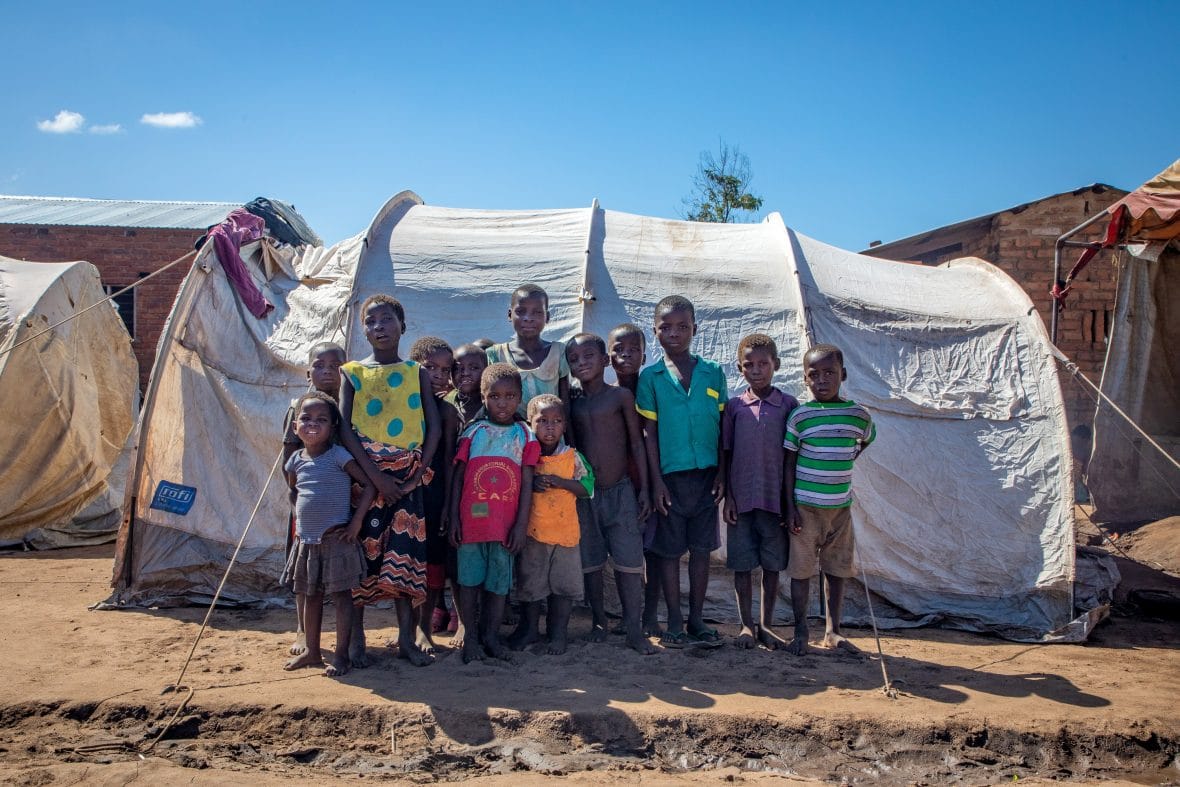 Children at a Displacement Camp in Malawi