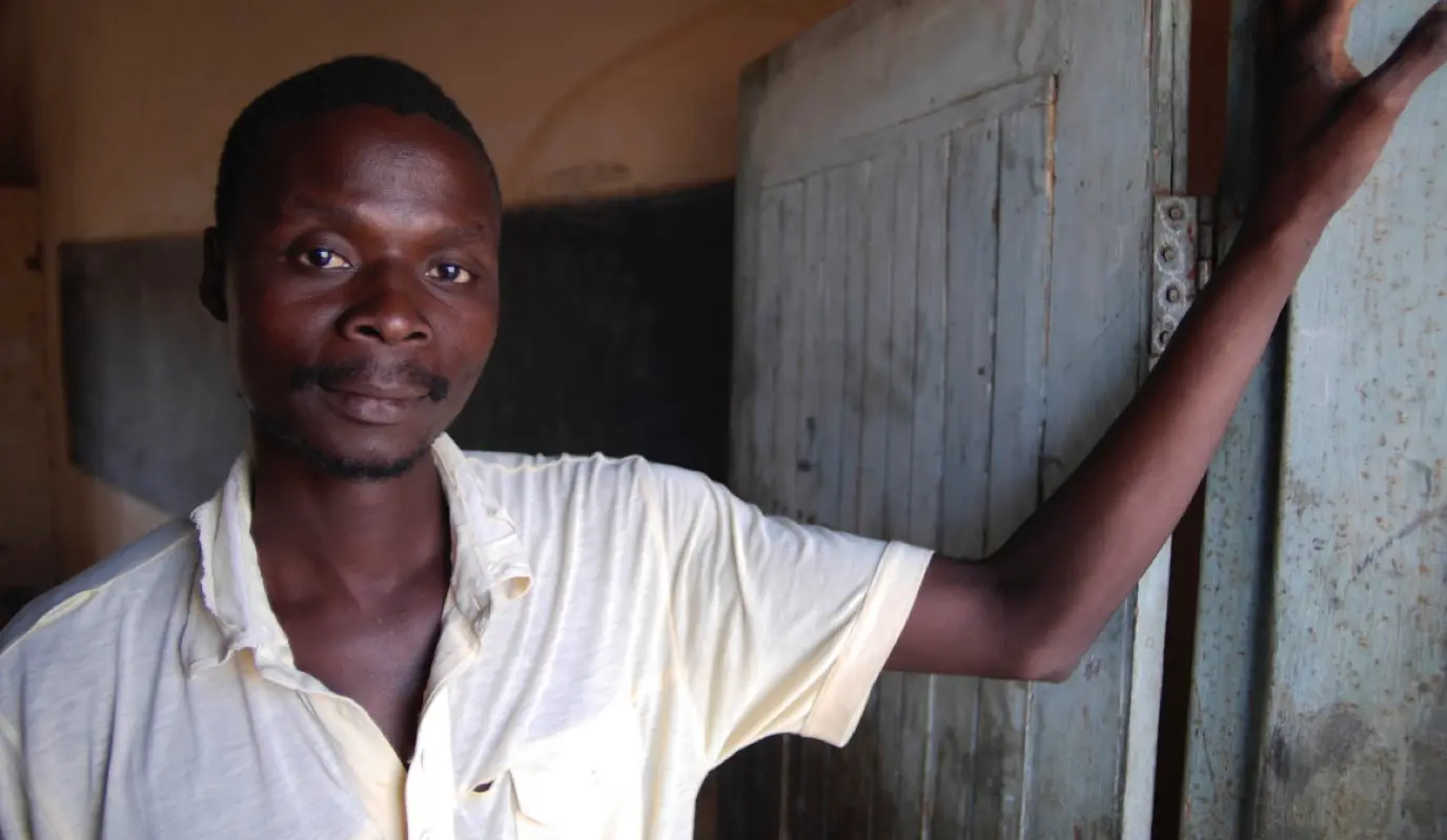 Lenason Dinyero, a Malawian father and farmer from Misamvu, Nsanje district