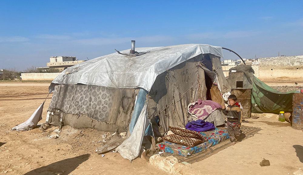 Informal settlement near Menbij, Syria