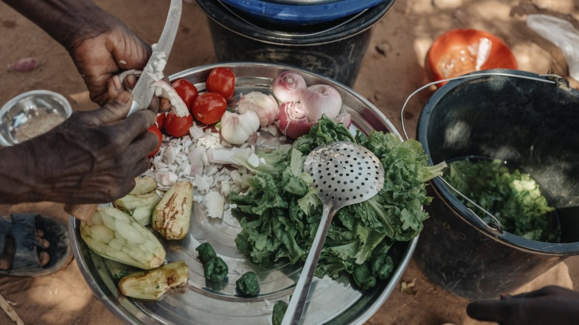 Cooking demonstration in Niger