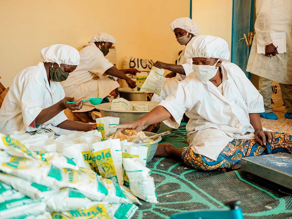 Production of enriched flour in Niger