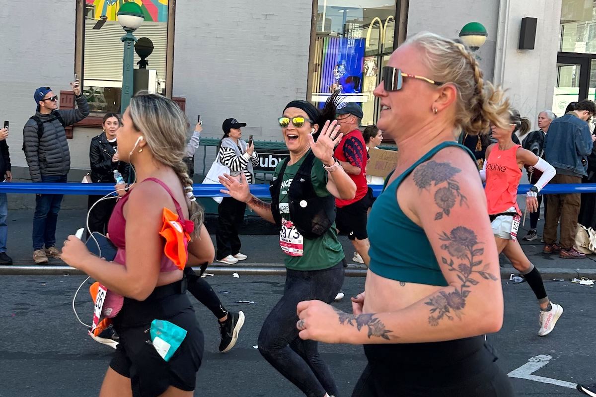 Charity runners for the TCS NYC Marathon running on behalf of Concern Worldwide US.