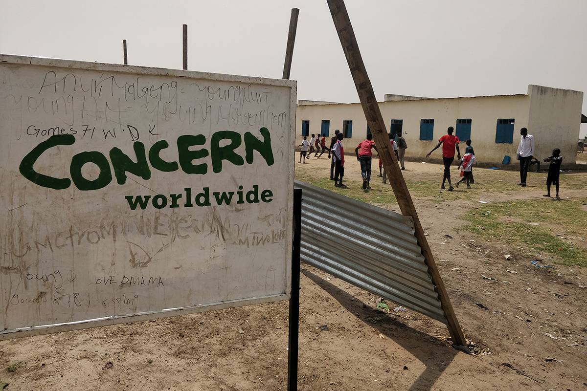 Bentiu A Primary School has benefited from a water network that Concern has maintained, making water collection points accessible to the wider community throughout Bentiu Town, former Unity State, South Sudan. (Photo: Michael Mulpeter/ Concern Worldwide)