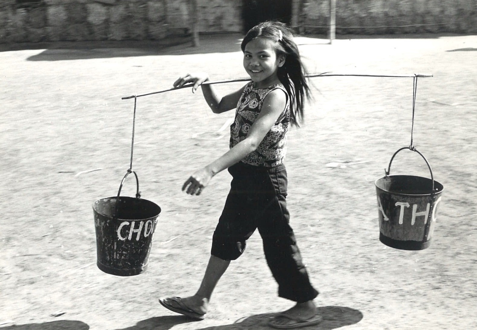 A young Cambodian girl in Thailand, 1982