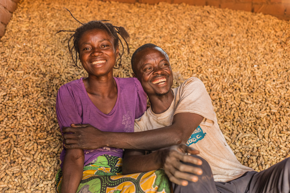 Peanut farmers in DRC