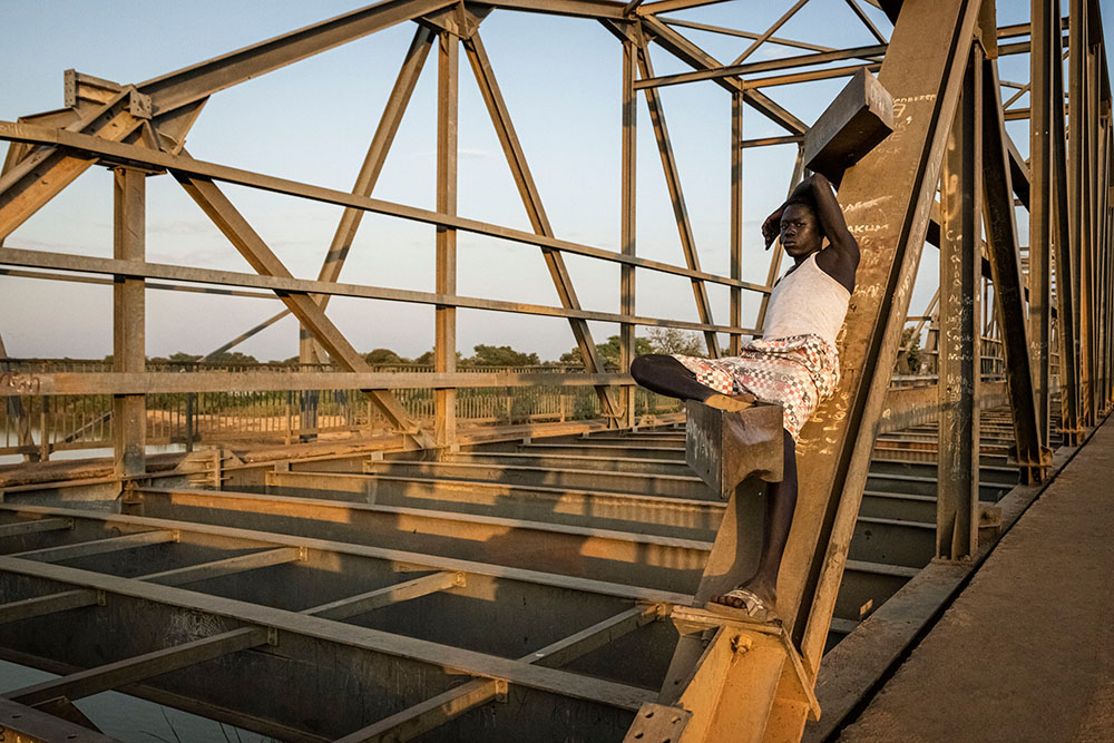 A bridge damaged by the conflict in South Sudan