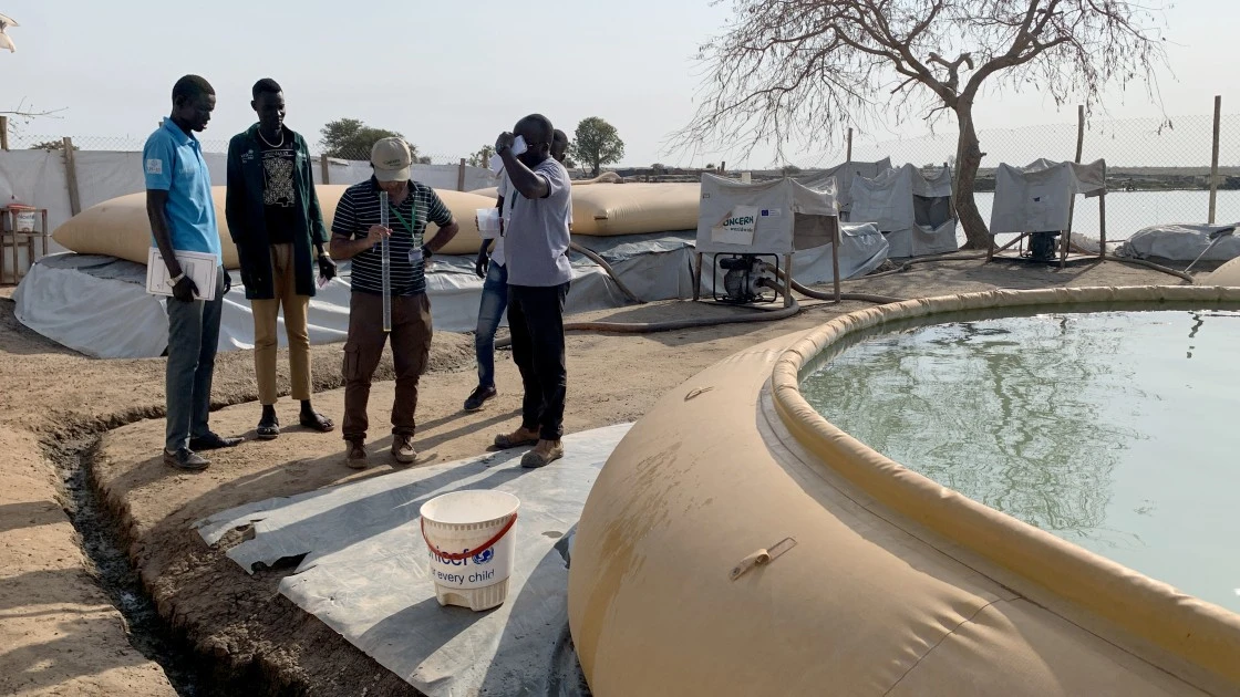 The Bentiu Water Treatment Plant and Rubkona Surface Water Treatment System (SWAT) managed by Concern in Bentiu Town and Rubkona, South Sudan. It supplies water to over 42,000 people on daily basis. (Photo: Concern Worldwide)
