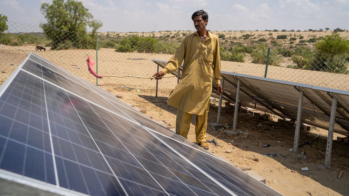 Concern's support helped install a solar pump in Moda Seieo, and with Amir's commitment to maintenance and cleaning, the village in UC Kantio now enjoys access to water. (Photo: Arif Shad/Ingenious Captures/Concern Worldwide)