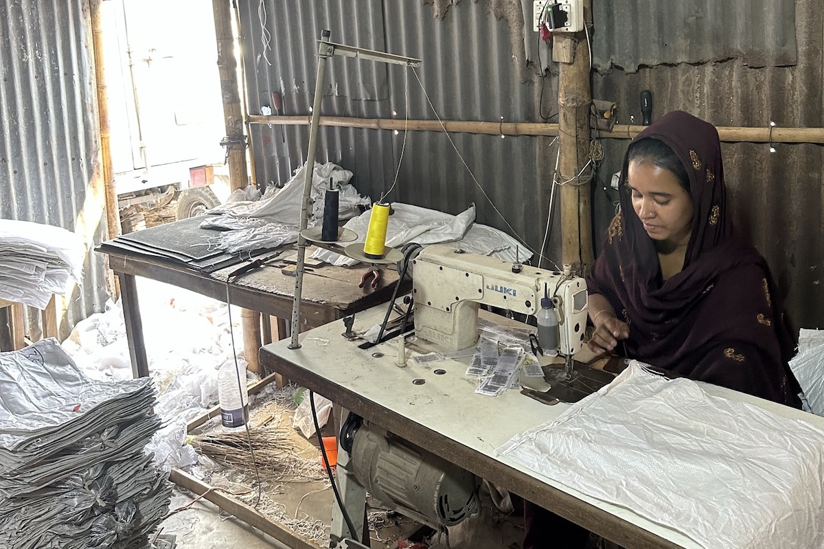 Zosha Aktar is a bag maker in Dhaka. Concern has helped her set up her business which now hires people from the local area. Photos: Lucy Bloxham/Concern Worldwide