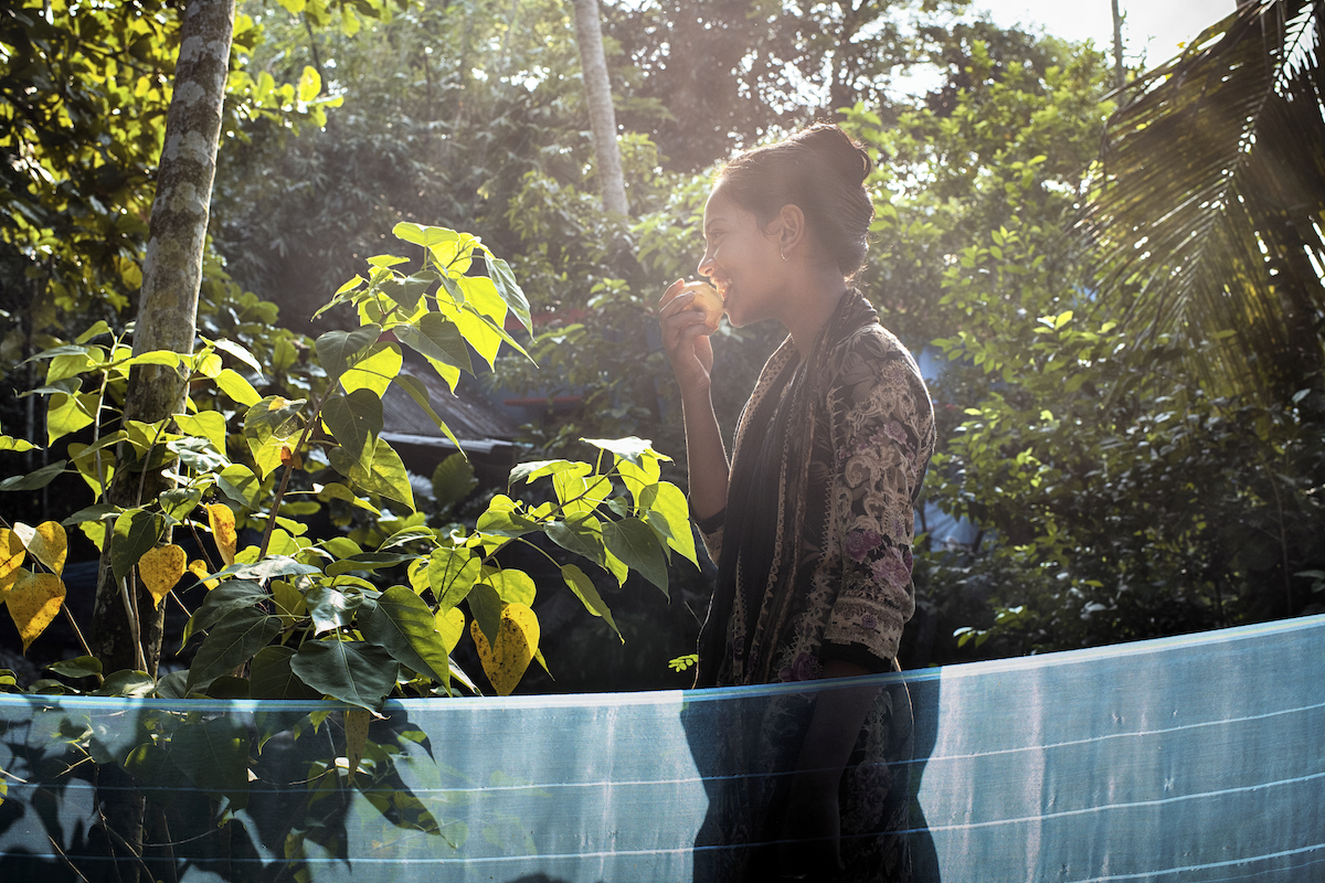 Samia's family has learned how to grow nutritious fruit and vegetables in their backyard. (Photo: Mohammad Rakibul Hasan/Concern Worldwide)