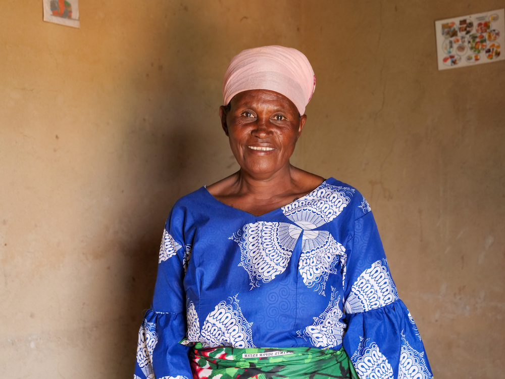 Anonciata Niyitegeka (60) is the accountant of her local Muchongi Savings and Loan Group in Gisagara. Photo: Eugene Ikua/Concern Worldwide
