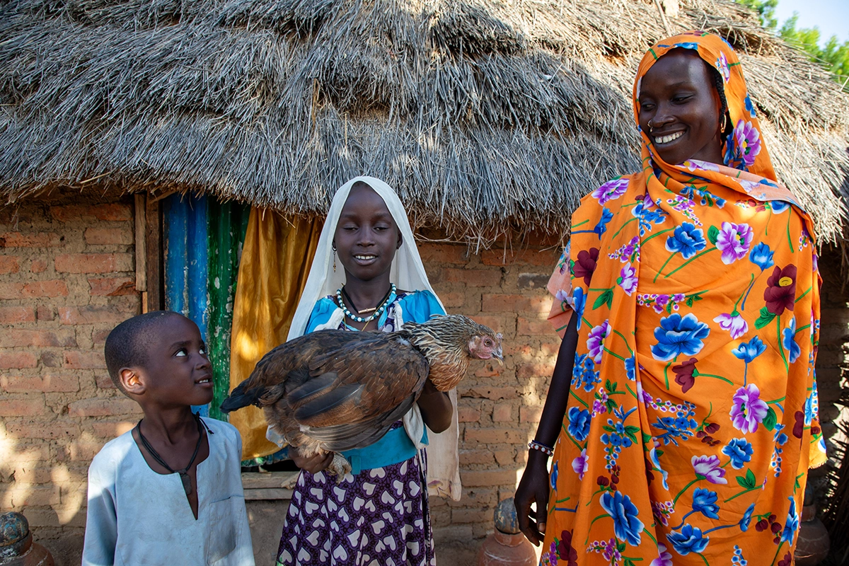 Mahadia with her children Kaltuma and Mohammed. (Photo: Eugene Ikua/Concern Worldwide)