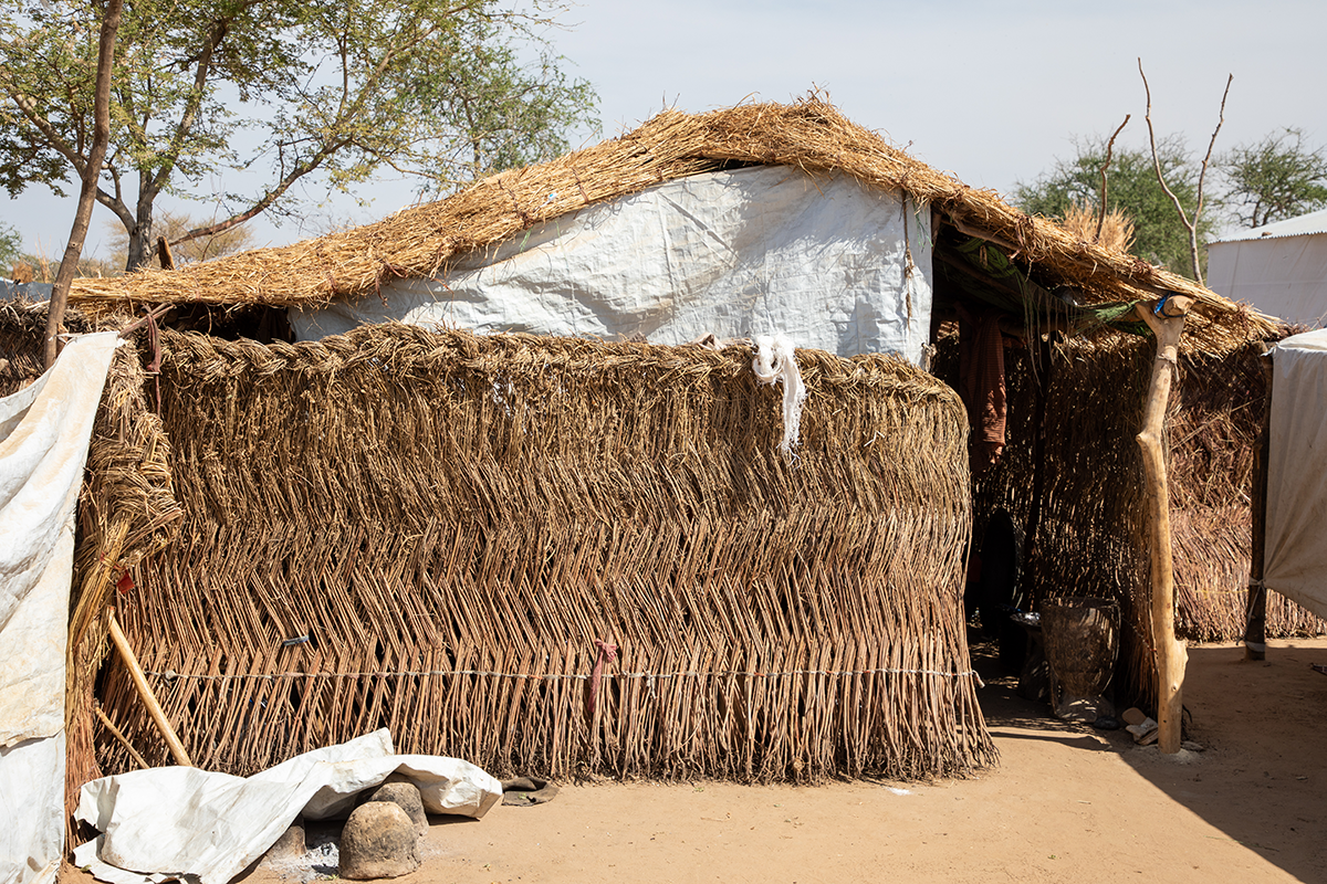 Nayla's home at refugee camp in eastern Chad. (Photo: Eugene Ikua/Concern Worldwide)