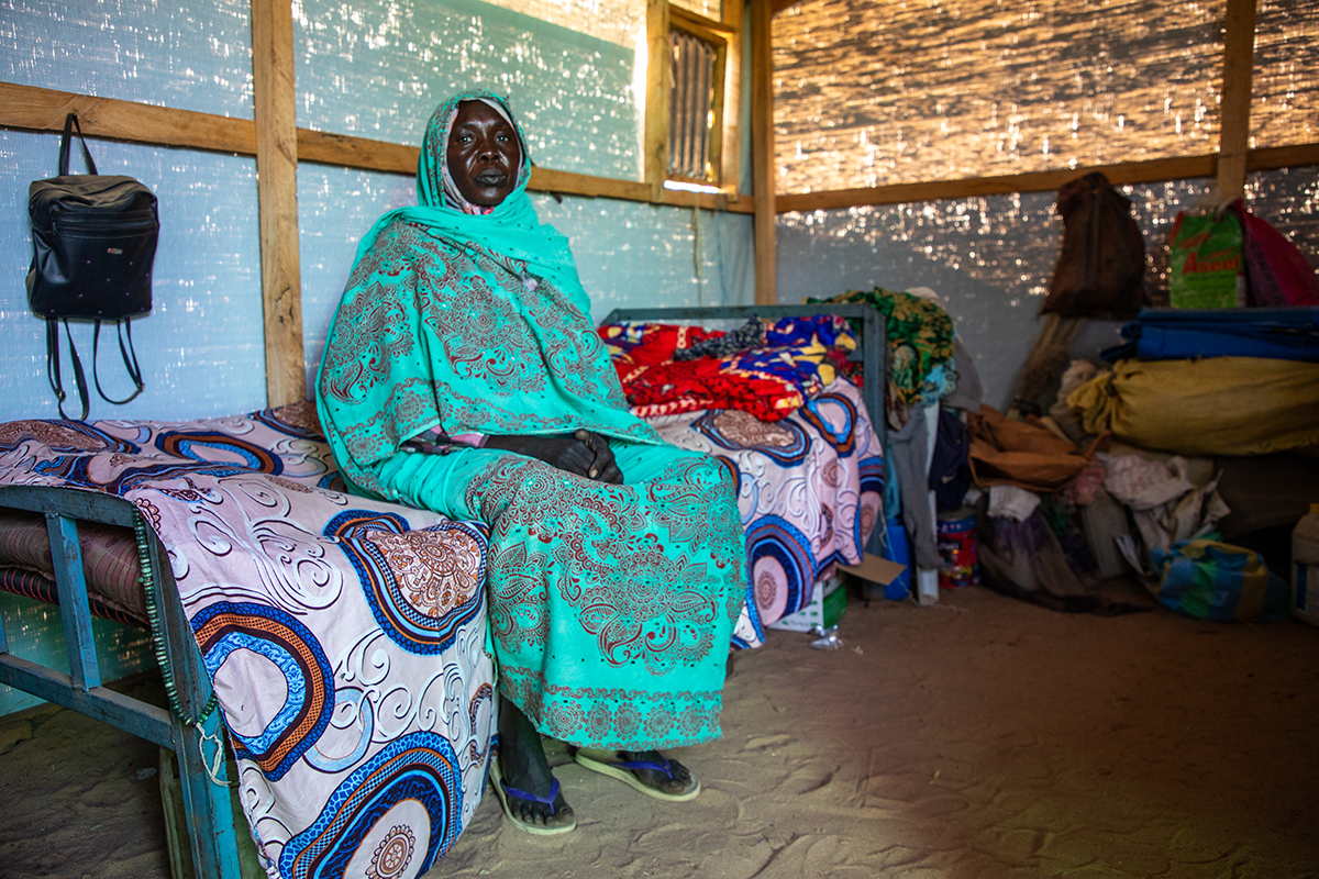 Fatima* (48) at her home in a refugee camp in eastern Chad. (Photo: Eugene Ikua/Concern Worldwide)