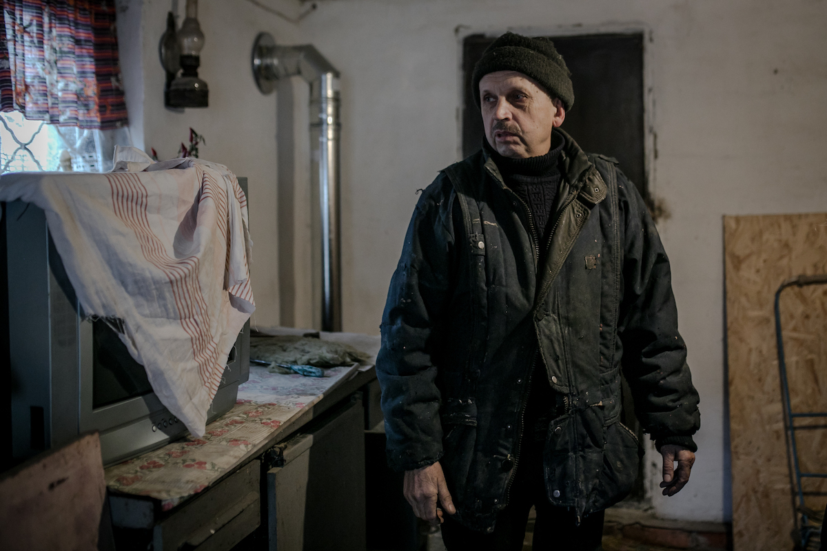 Valeriy* doesn't want to be pitied; he is not afraid of the cold and this is not his first winter. But he is grateful for the stove.