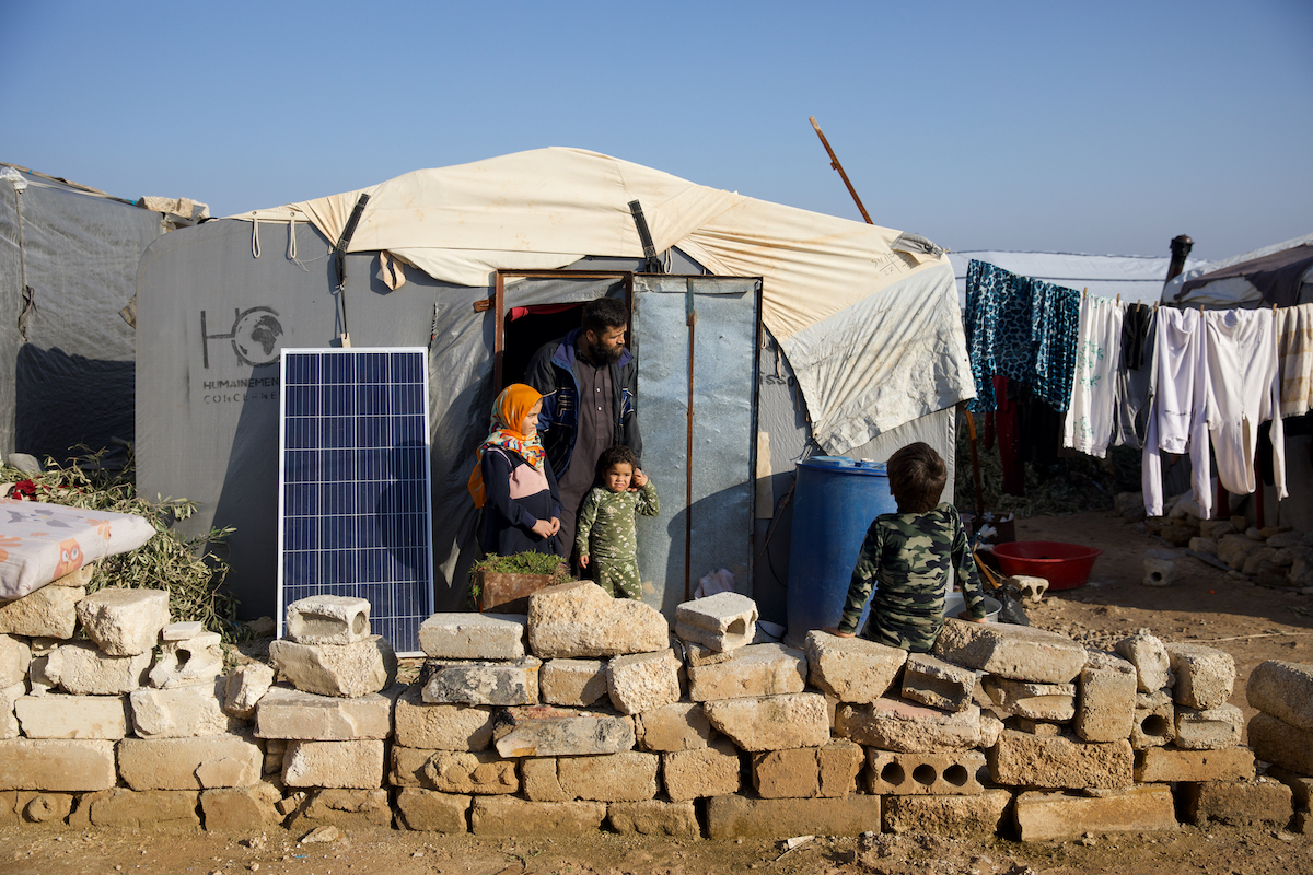 Reem* and Jaafar* live in the Ahl al-Khair displacement camp in northern Syria and have received support from Concern. (Photo: Ali Haj Suleiman/DEC/Concern Worldwide)