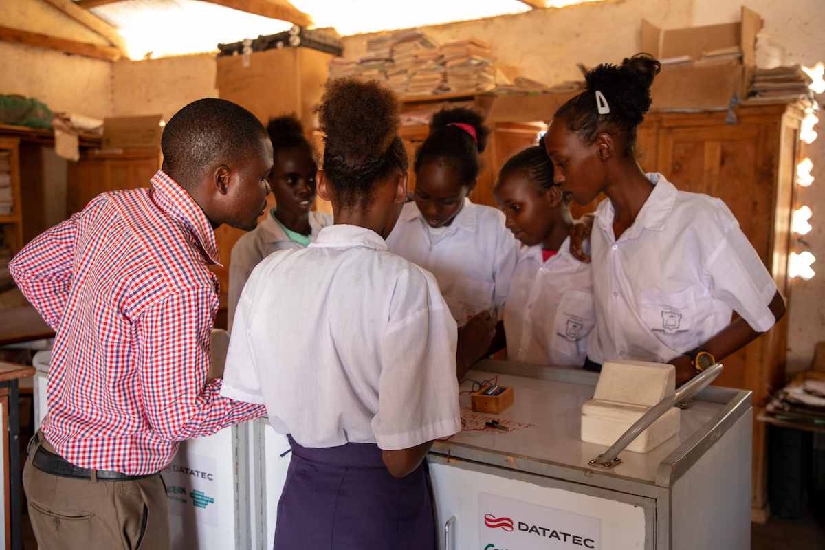 Brian Anungo during an integrated science class at Kalacha Nomadic Junior Secondary School. (Photo: Eugene Ikua/Concern Worldwide)