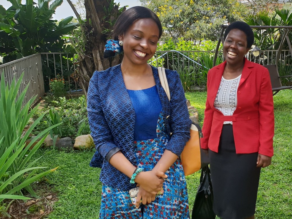 Aline Joyce Berabose and her mother, Marie Ange, in Kigali, March 2018. (Photo: Marie Madden/Concern Worldwide)