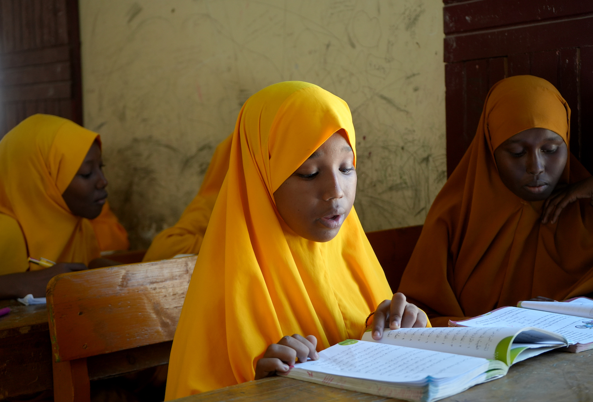 Students attending lessons at school in Jalaqsan, Kaxda district. (Photo: Adnan Mohamed/Concern Worldwide)