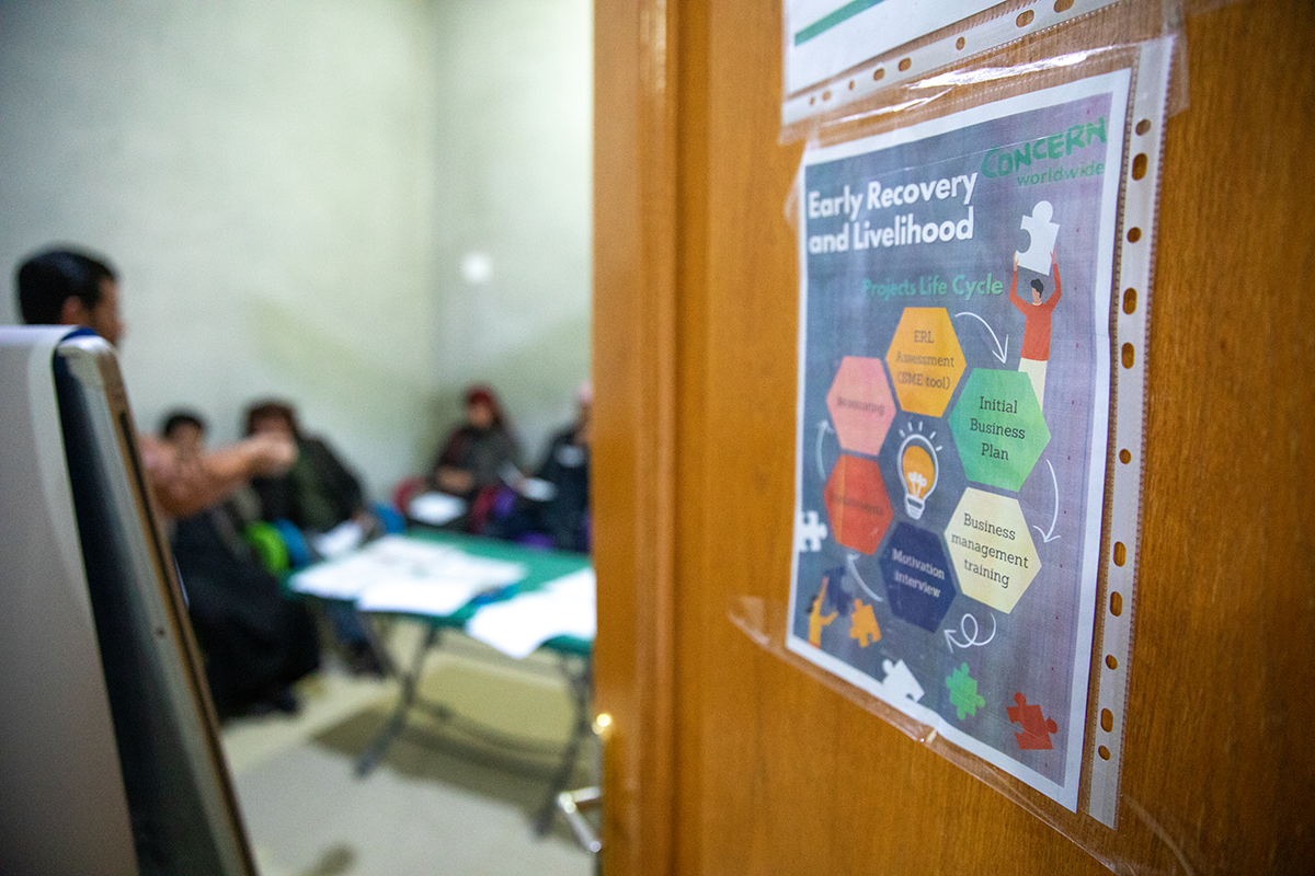 An Early Recovery and Livelihood session, led by Concern, in northern Syria. (Photo: Gavin Douglas/Concern Worldwide)