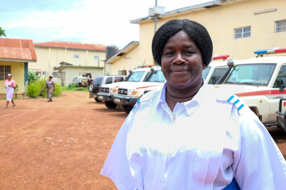 Matron Sai Sama Conteh at the Concern-supported Kambia Government Hospital. Photo: Darren Vaughan/Concern Worldwide