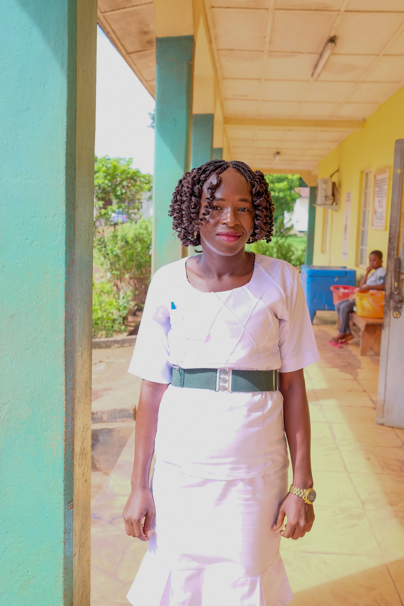 Mary Kadie Soloku is a nurse at the Concern-supported Kambia Government Hospital. Photo: Darren Vaughan/Concern Worldwide