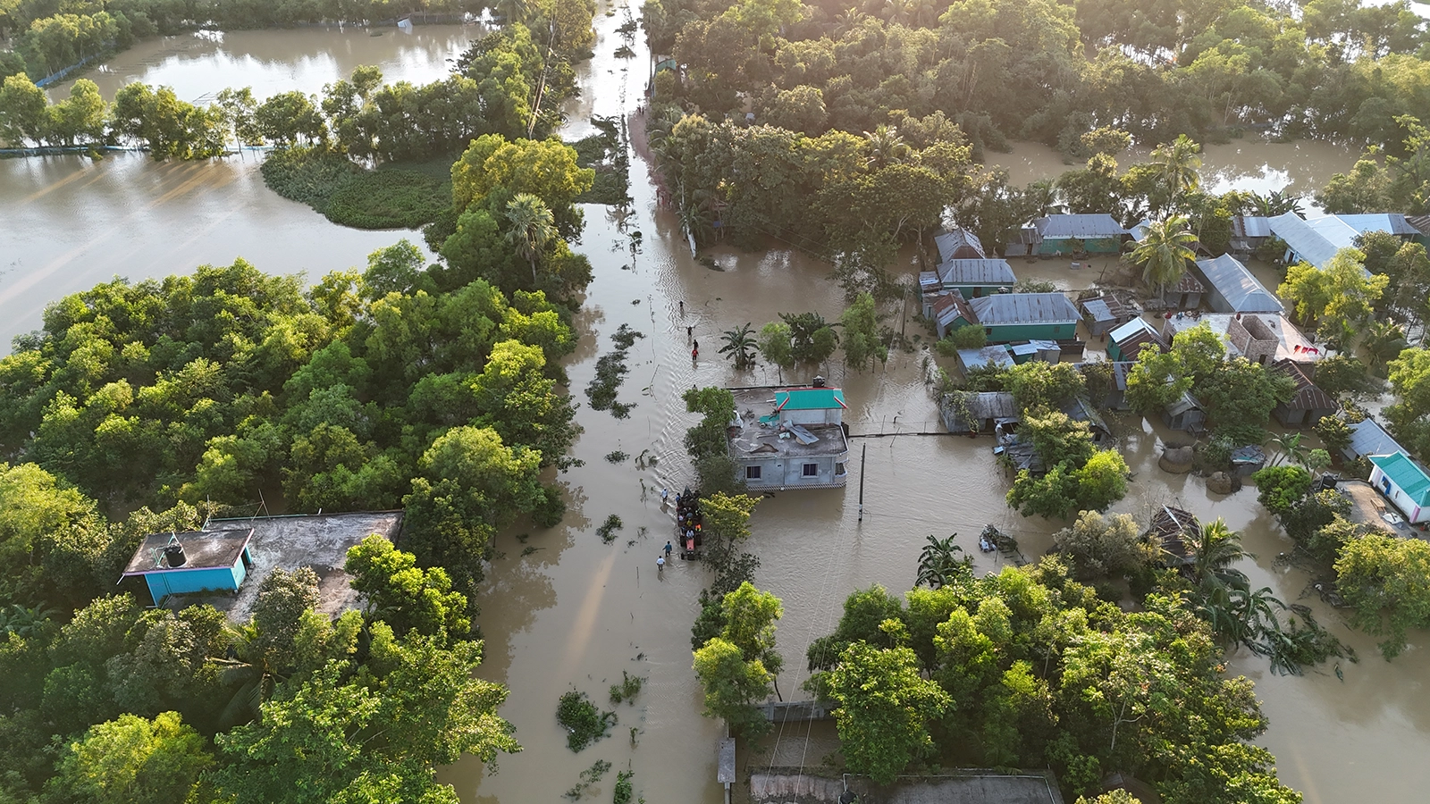 Aerial photos of flooded areas in Noakhali district. Where the Concern Emergency Response team have responded and are distributing emergency relief packages to people affected by the floods. (Photo: Saikat Mojumder/Concern Worldwide)