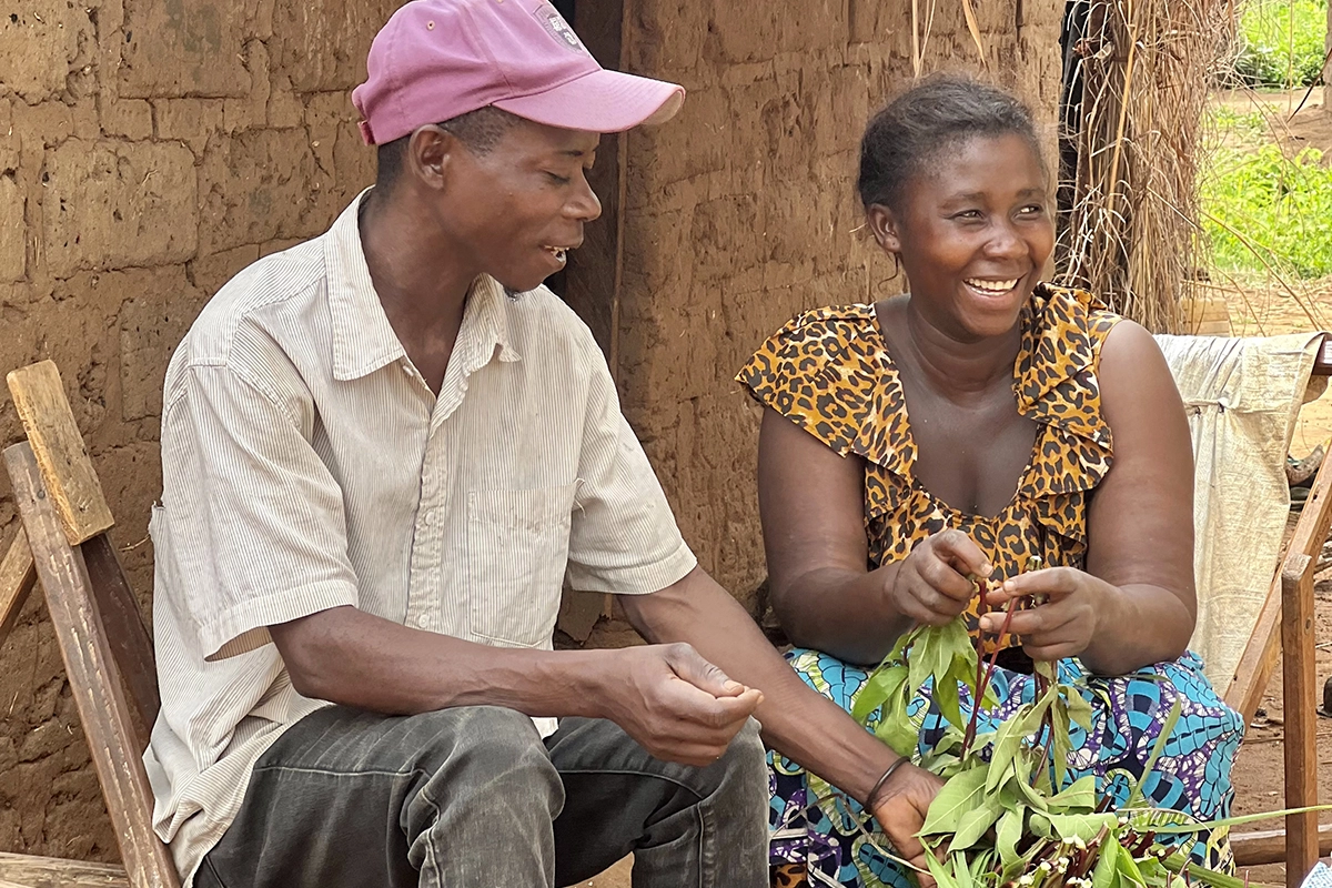 Amnazo Masuku Germaine (32) and her husband Lwamba Mundala Mufwaume (42) participated in an Income Generating Activity with Concern and trainings on Gender and Protection in Fundi Swata Village, Kalemie territory. (Photo: Ariane Rwankuba/Concern Worldwide)