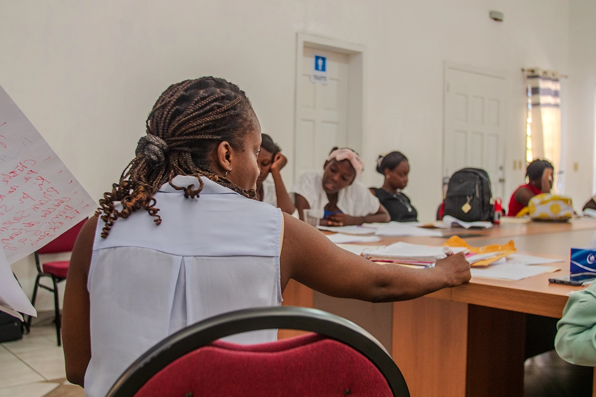 A GBV survivor's group session in Christ Le Roi, Port-au-Prince, Haiti. (Photo: Jon Hozier-Byrne/Concern Worldwide)