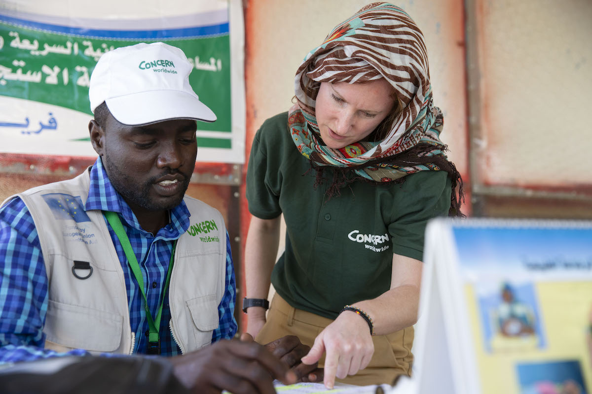 Concern's Nicola Brennan at one one of the health facilities in Central Darfur, Sudan that’s being supported by the Concern Emergency Mobile Team. (Photo: Kieran McConville/Concern Worldwide)