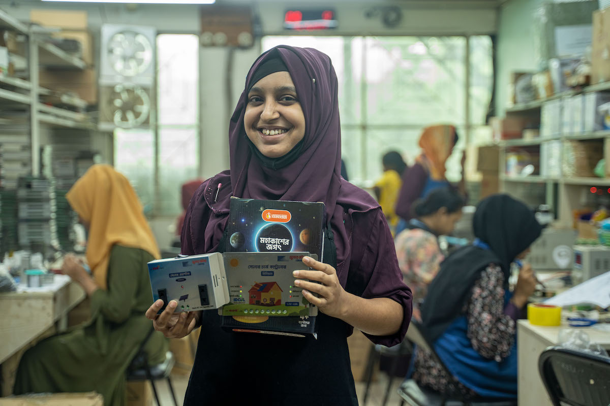 Since Rabeya's employment after vocational training with Concern Bangladesh, her mother, once burdened with housemaid work, can now stay home and look after their family. 
