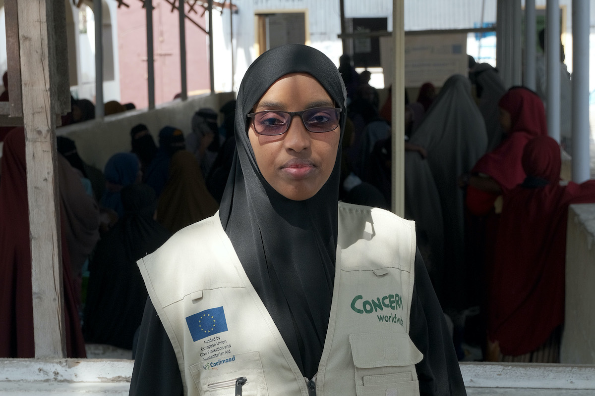 Dr. Zam Zam Ahmed at Wadajir Health Center, which is located on the outskirts of Mogadishu. She was the first of her siblings to go to medical school; three have followed her example, all with different specializations. Photo: Hugh Golden/Concern Worldwide