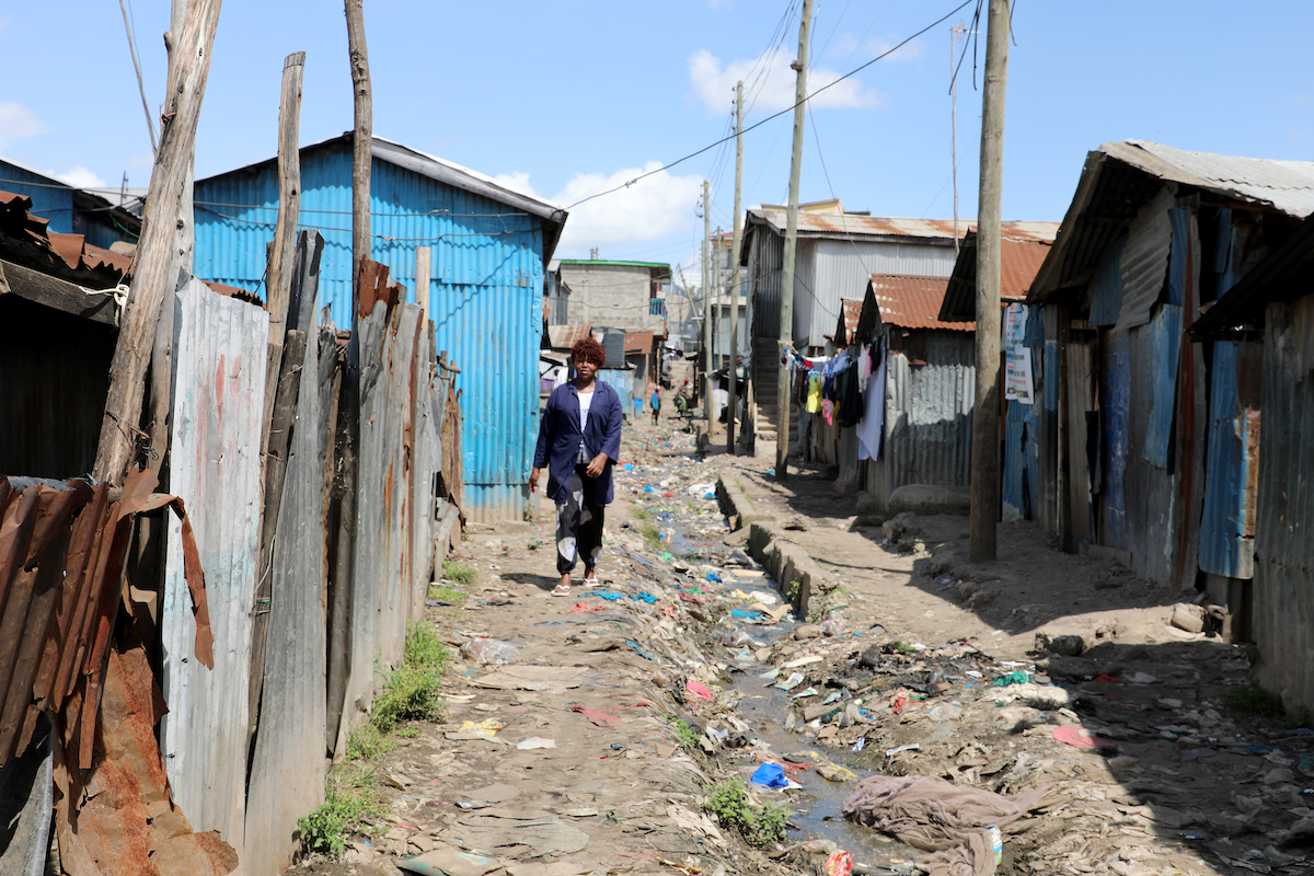 Fresha Wamboi lives in Reuben settlement in Nairobi with her husband and two children. She received business and urban agriculture training from Concern as part of our program, Advancing Food Security in Nairobi. (Photo: Shaloam Strooper/Concern Worldwide)