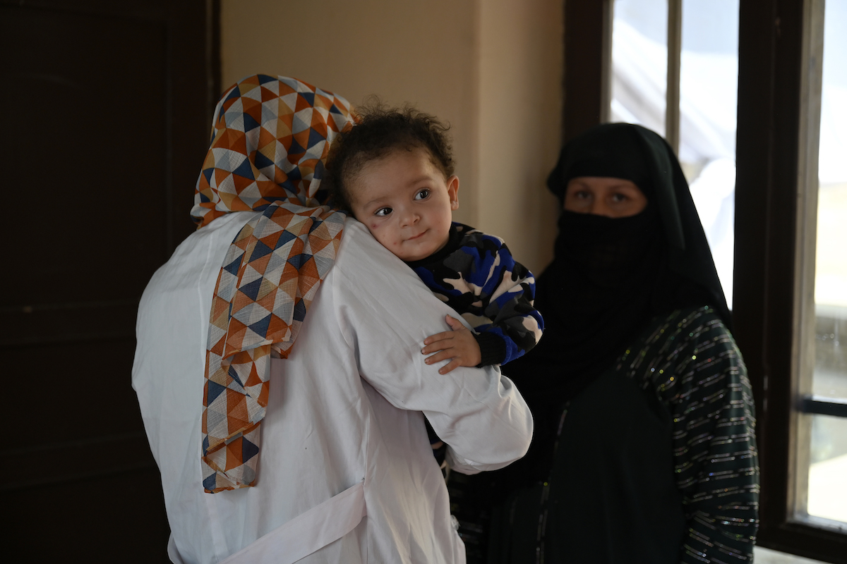 Hafez* was diagnosed with severe acute malnutrition and received treatment at one of Concern's Family Health Houses in Takhar province as part of the ECST program. (Photo: Nava Jamshidi/Concern Worldwide)