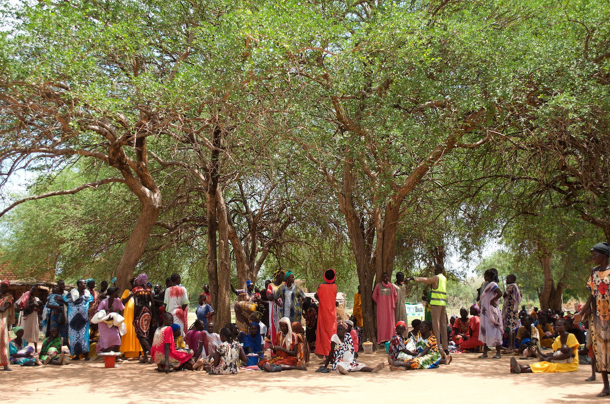 A Concern-led emergency food distribution in Northern Bahr el Ghazal. (Photo: Hannah Bolder/Concern Worldwide)
