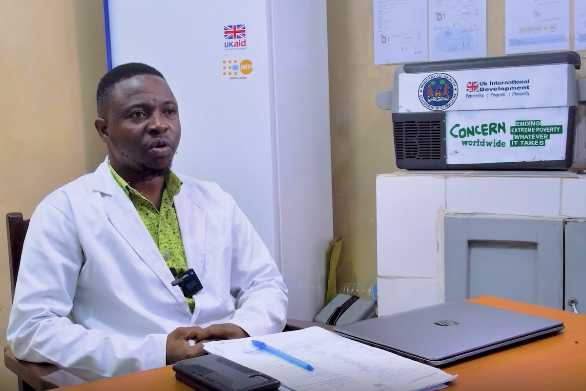Dr. Alpha Karim Sheriff, Medical Superintendent at Rokupa Hospital in Freetown, Sierra Leone. Photo: Concern Worldwide
