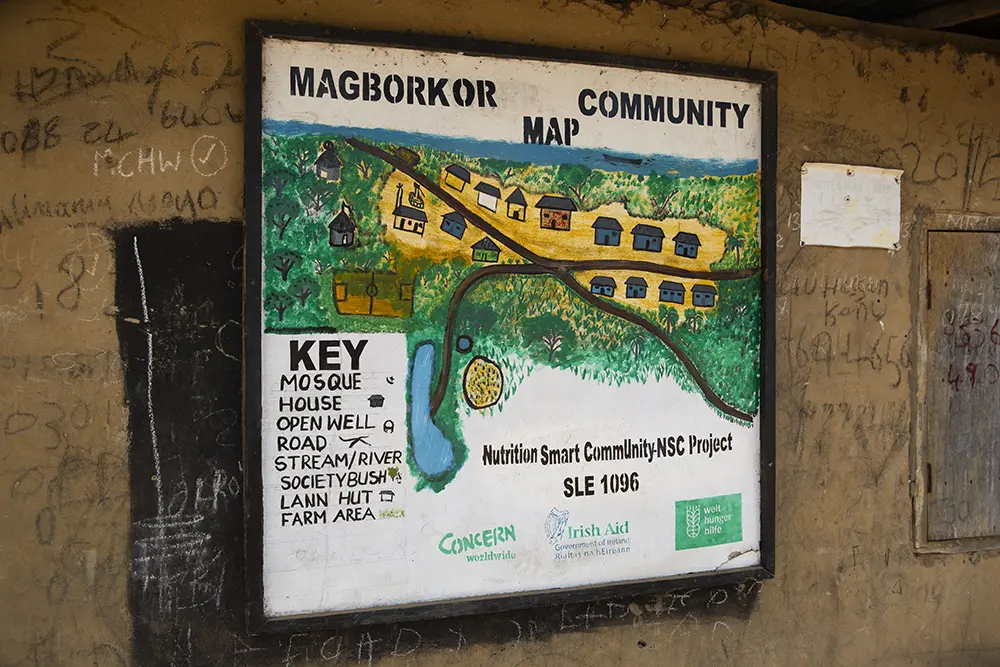 A community map in Sierra Leone